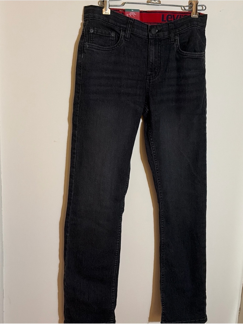 Levi's Boys Black Straight Jeans